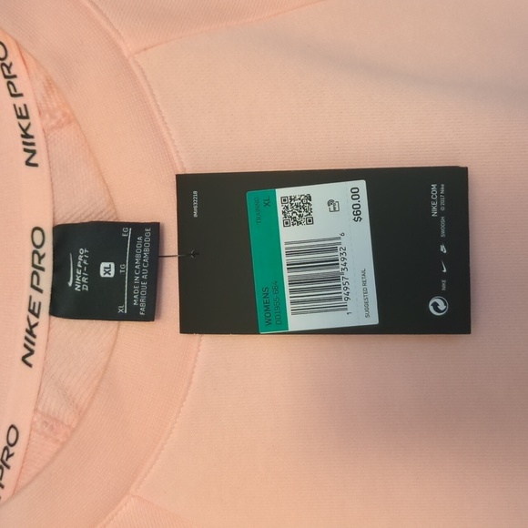NWT Nike Pro Dri-fit XL Pink Sweater - Picture 2 of 7